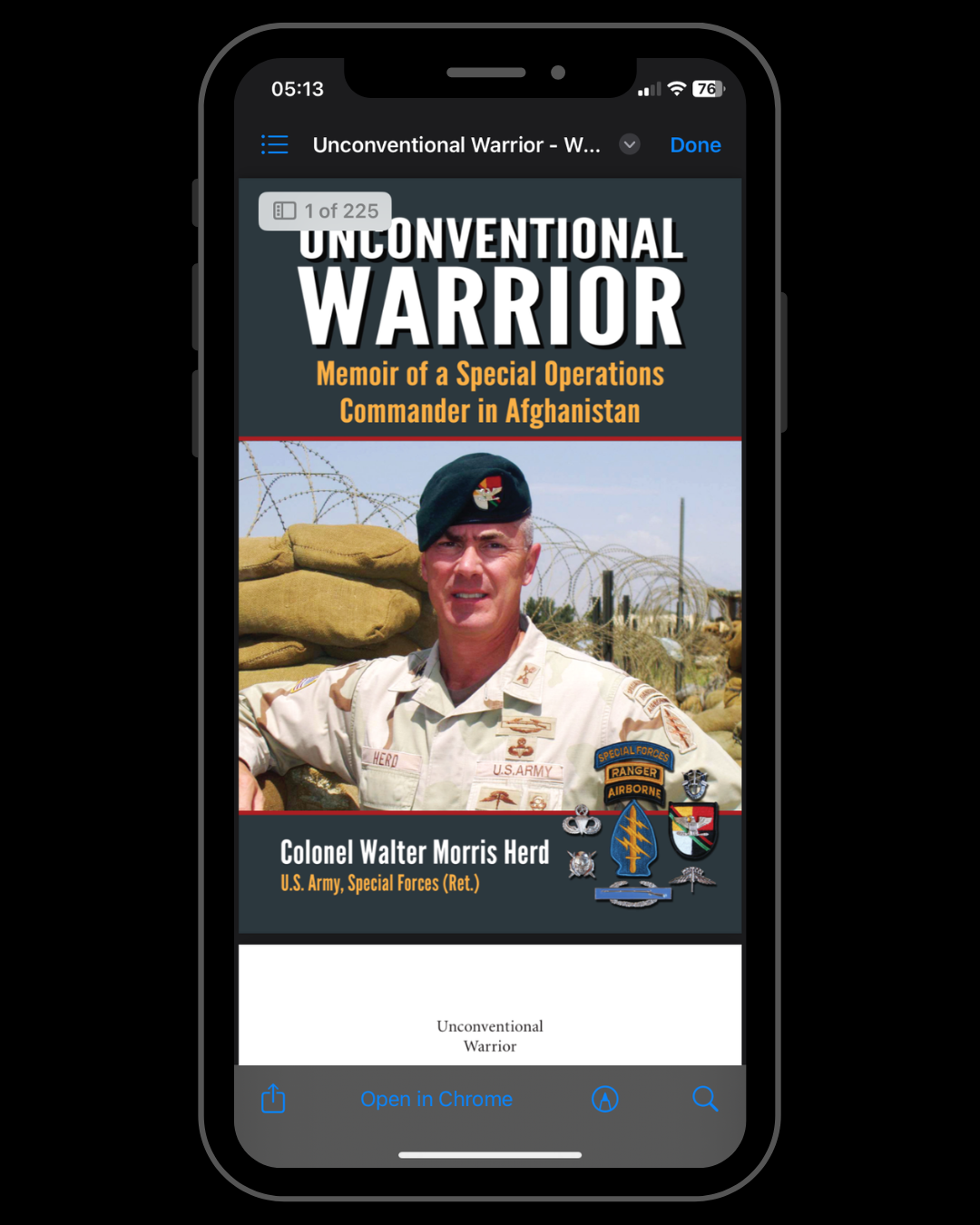 Unconventional Warrior: Memoir of a Special Operations Commander in Afghanistan