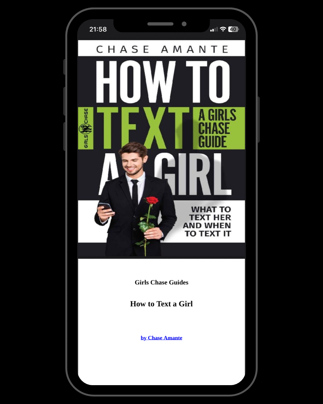How to Text a Girl: What to Text Her and When to Text It: Girls Chase Guides
