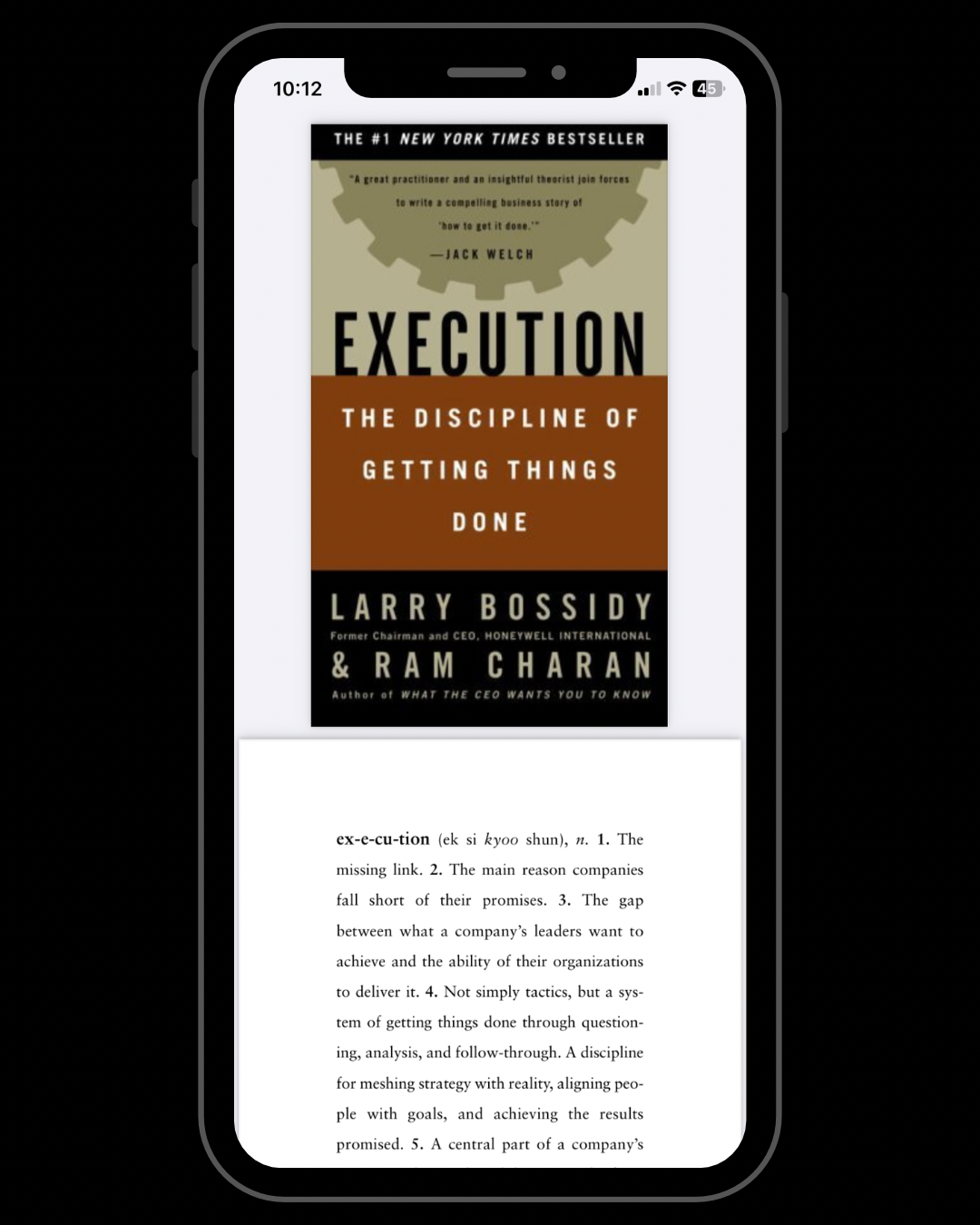 Execution: the Discipline of Getting Things Done