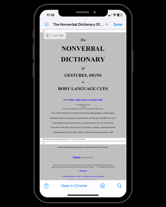 The Nonverbal Dictionary of Gestures, Signs & Body Language Cues