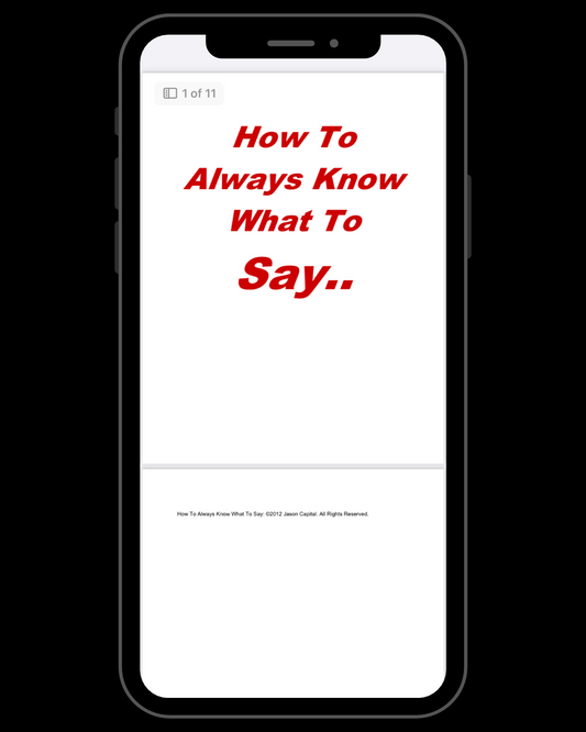 How to Always Know What to Say