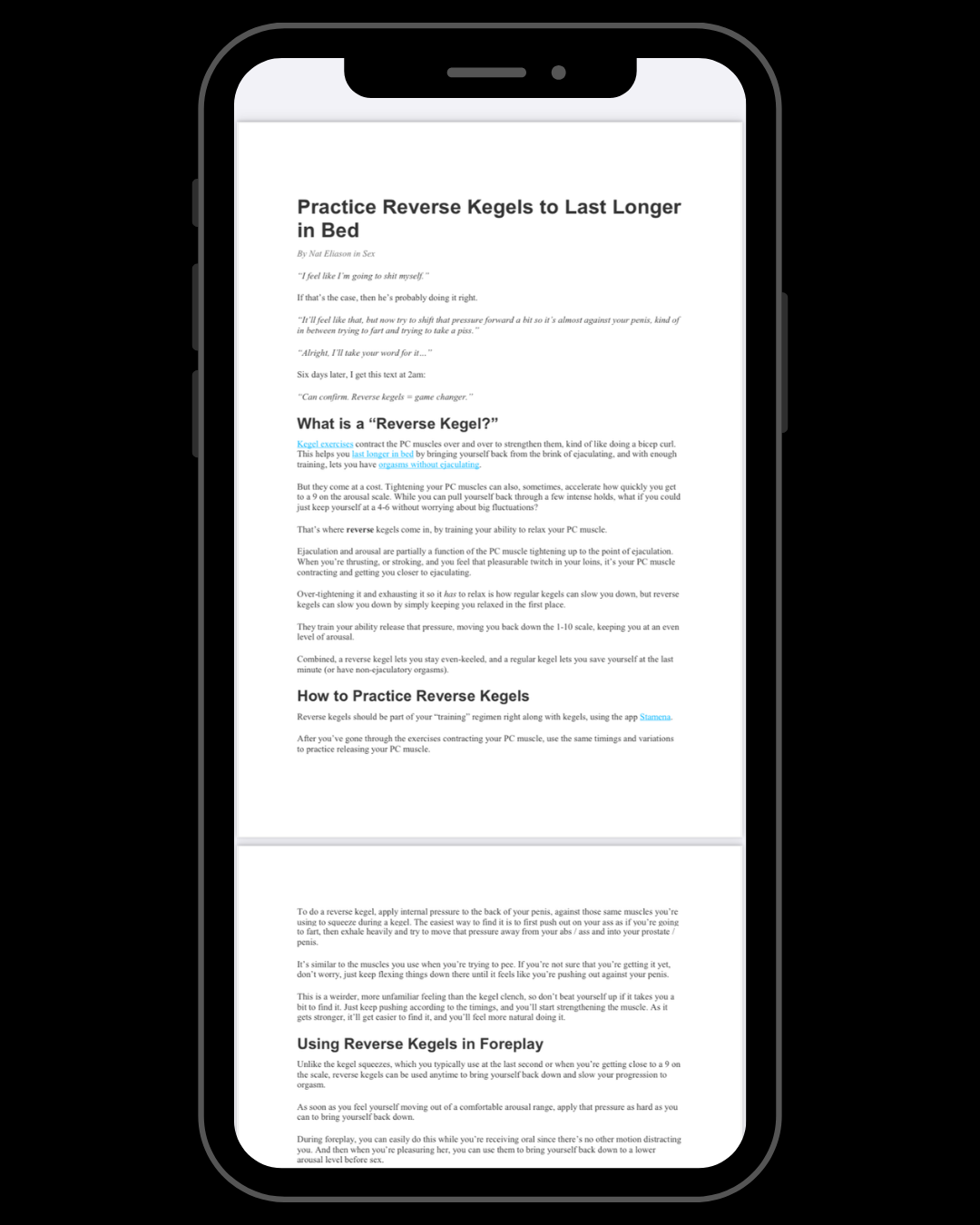 Practice Reverse Kegels to Last Longer in Bed