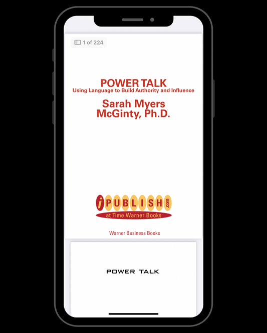 Power Talk Using Language to Build Authority and Influence