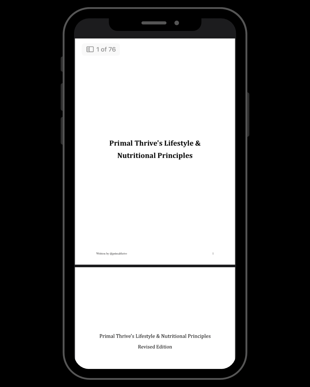 Primal Thrive's Lifestyle & Nutritional Principles