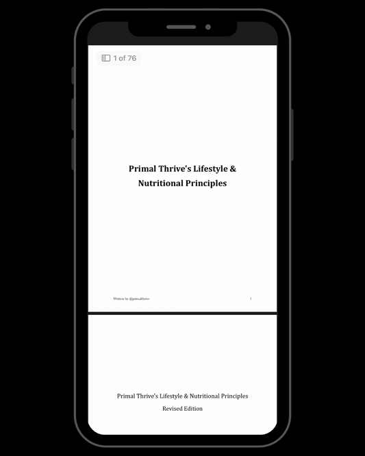 Primal Thrive's Lifestyle & Nutritional Principles