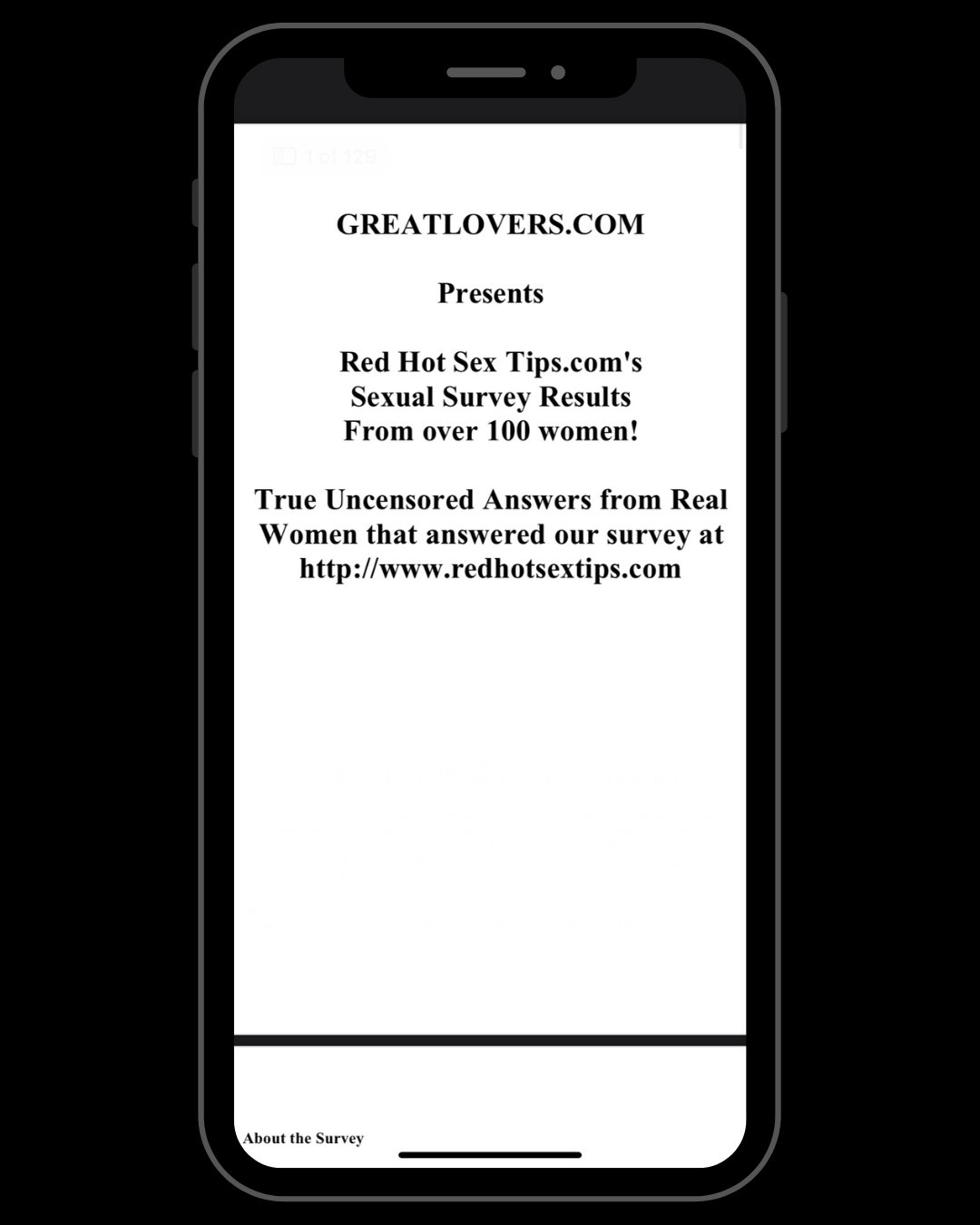 Red Hot Sex Tips.com's Sexual Survey Results from Over 100 Women
