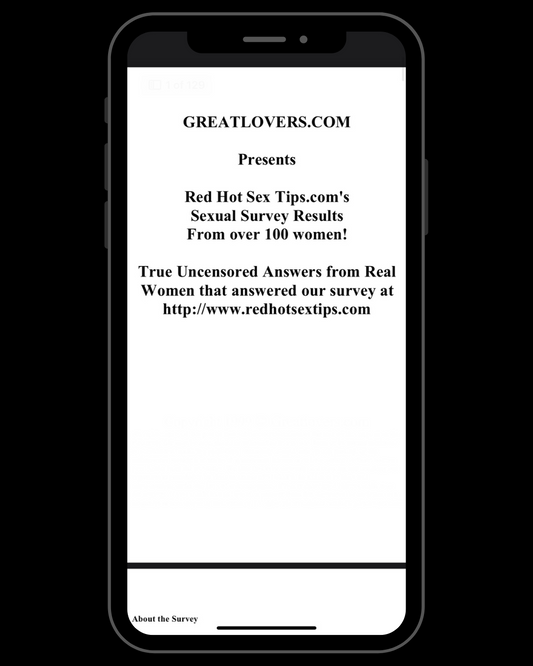 Red Hot Sex Tips.com's Sexual Survey Results from Over 100 Women