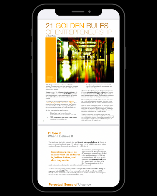21 Golden Rules of Entrepreneurship