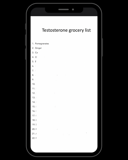Testosterone Grocery List