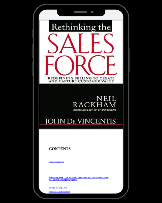 Sales Force: Redefining Selling to Create and Capture Customer Value