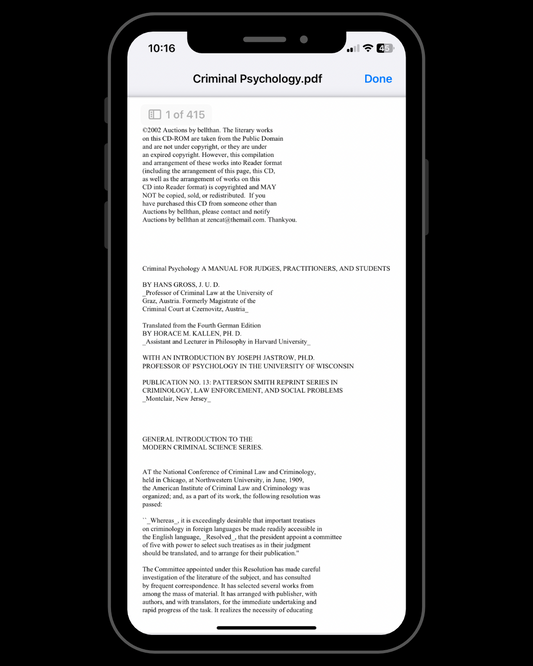 Criminal Psychology