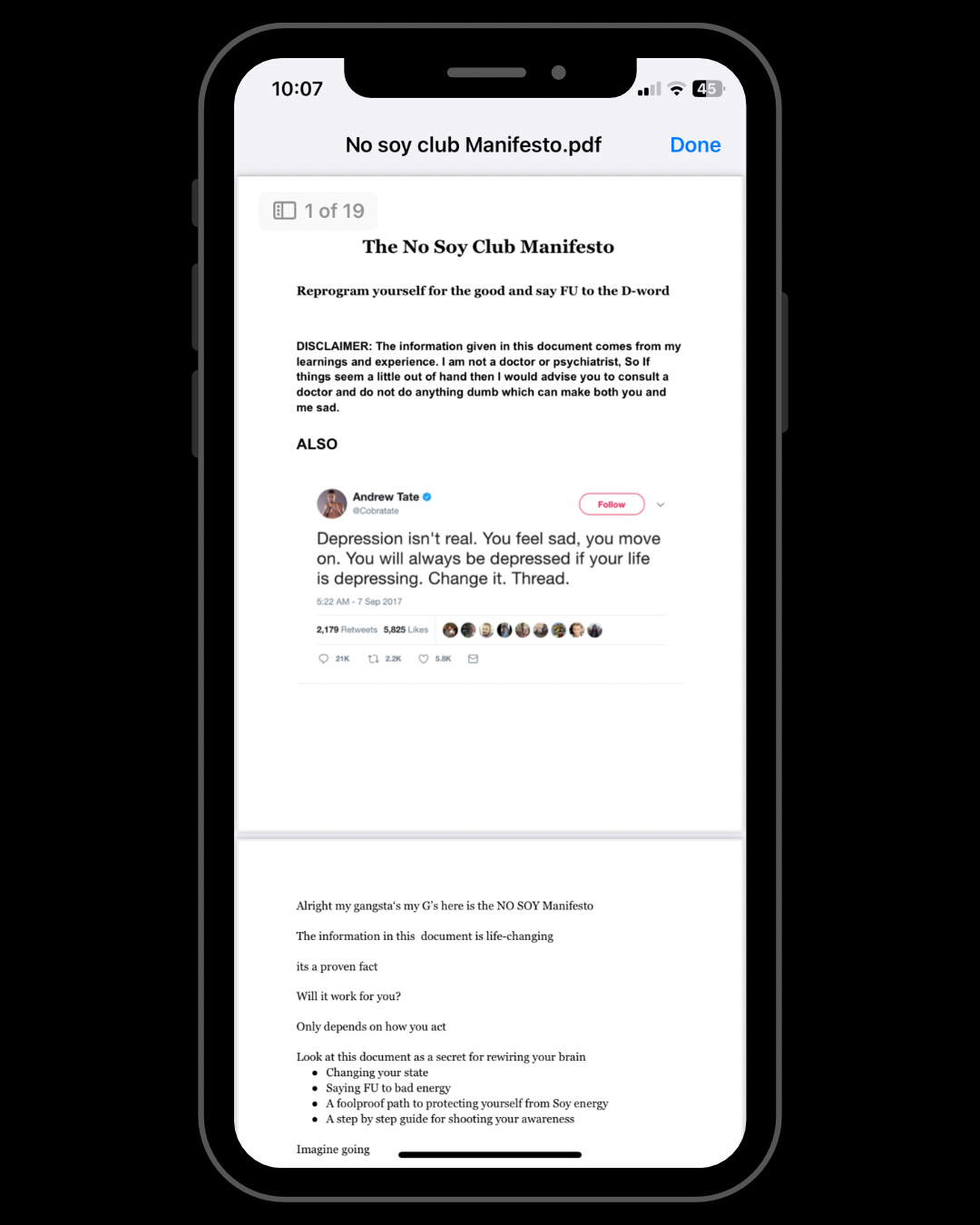 The No Soy Club Manifesto
