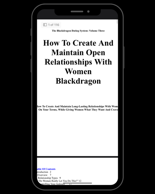 How to Create and Maintain Open Relationship with Women Black dragon