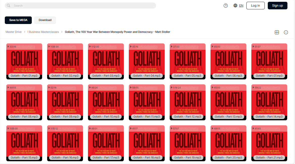 Goliath, The 100 Year War Between Monopoly Power and Democracy