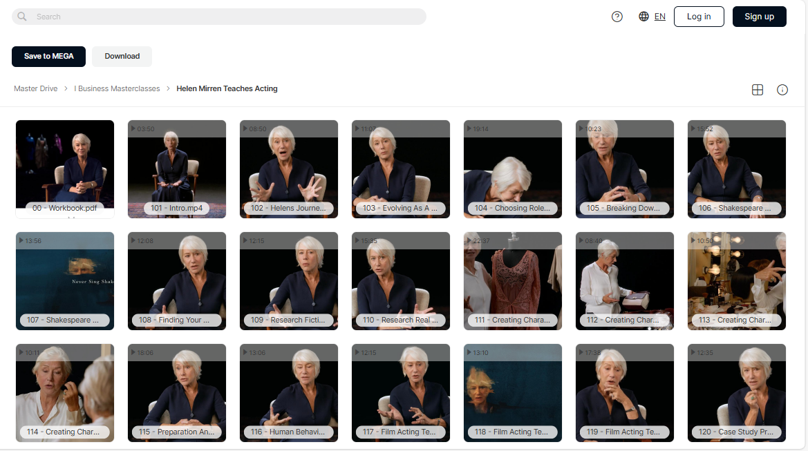 Helen Mirren Teaches Acting
